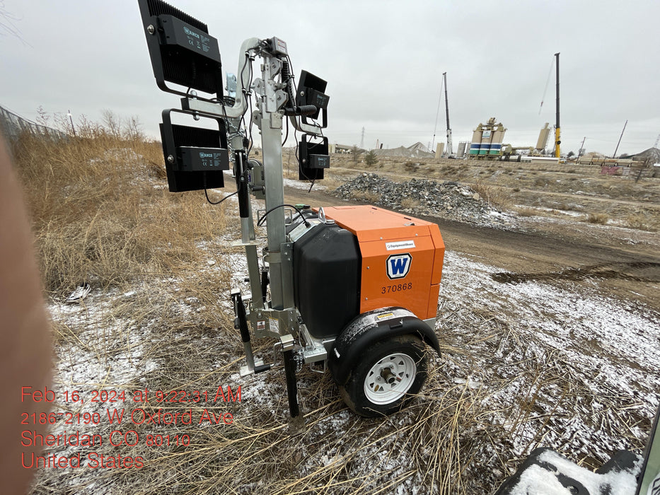 2023 Wanco WLTT-4MM4K Diesel, Deep Sea Controller, Shore Power Plug, Auto Start, (4) 350W LED Floodlights, 4kW Generator, 60 Gal Fuel Tank, 2" Ball, T3