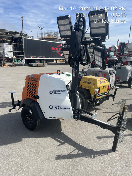 2024 Generac MLT2 Diesel, Flex Switch 120V Input, Powerzone Controller, 
(4) 320W LED Lights, 4kW Generator, 39.9 Gal Fuel Tank, 2" Ball, T3