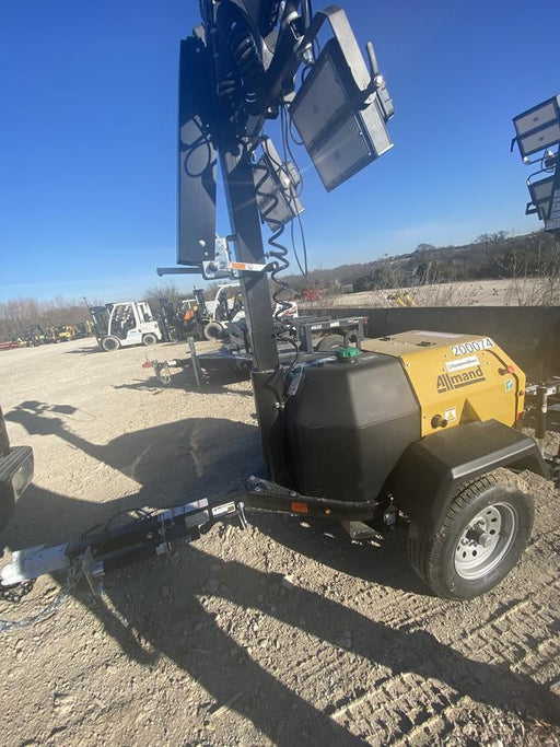 2022 Allmand NLV3GR (4) LED Light Fixture 350W, 23' Vertical Mast, 3kW Prime, Towable, Deep Sea L401, Leveling Jacks, Yanmar T4F 5.8hp