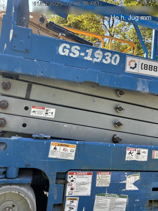 2019 Genie GS-1930 Fixed Rails with Chain Entry