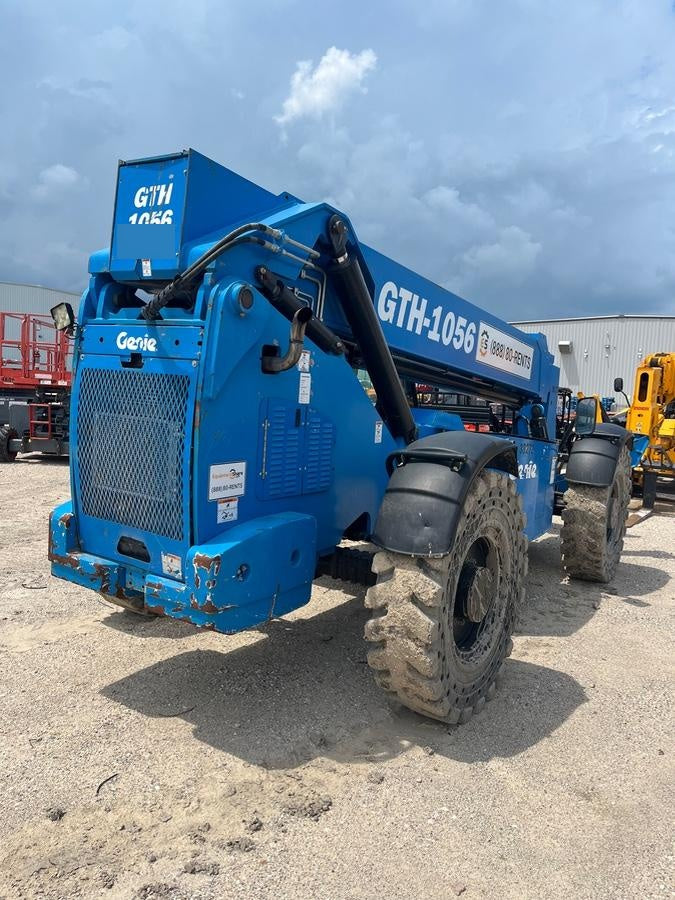 2019 Genie GTH-1056 Cab/Heat/AC, Solid RT Tires, LED Work Lights, Beacon 60" QA Carriage, 60" Forks