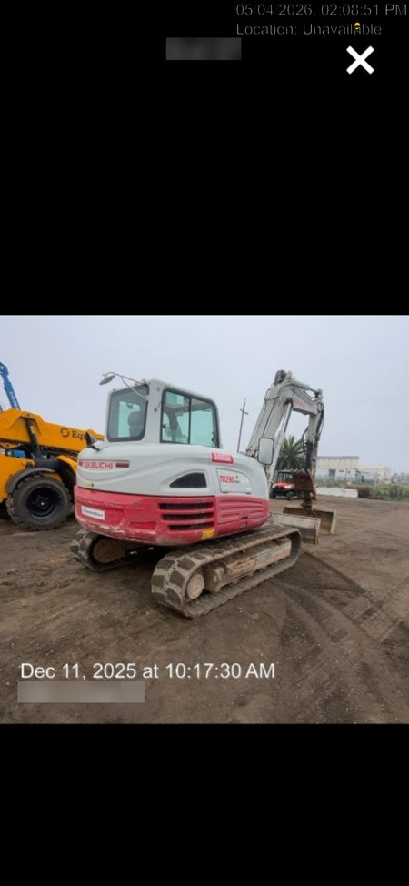2019 Takeuchi TB290 Cab/Heat/AC Rubber tracks, Dozer blade, Travel alarm, Auxiliary hydraulics Manual QC, Hydraulic thumb, 18", 24", and 36" Buckets