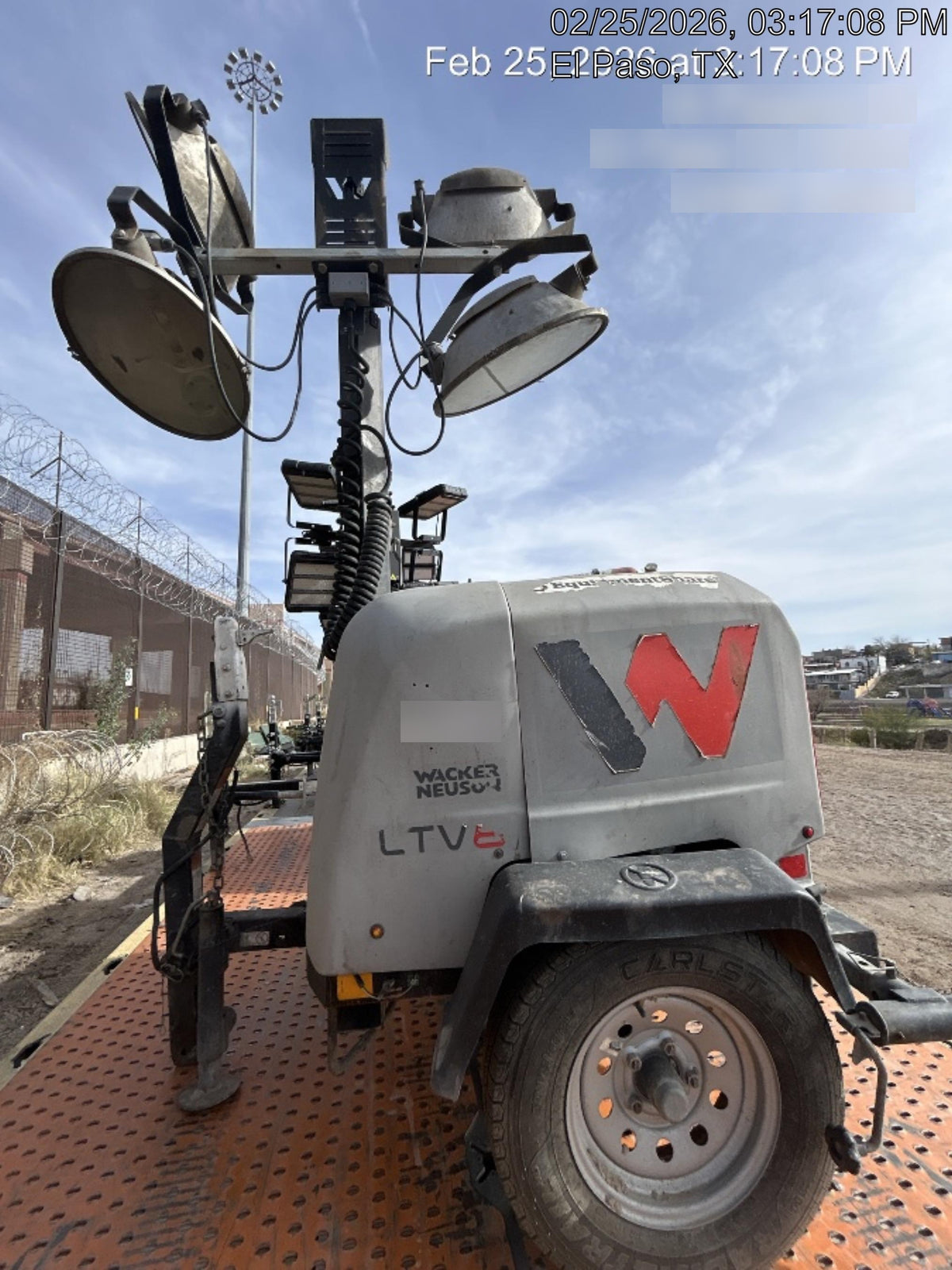 2018 Wacker Neuson LTV6L-MH Wacker Neuson LTV6L Mobile Light Tower w/Fuel Level Sensor Installed