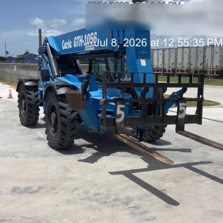 2018 Genie GTH-1056 Genie GTH-1056 w/CAB, Solid Tires, Work Lights, 60" carriage/forks, cab mesh, beacon