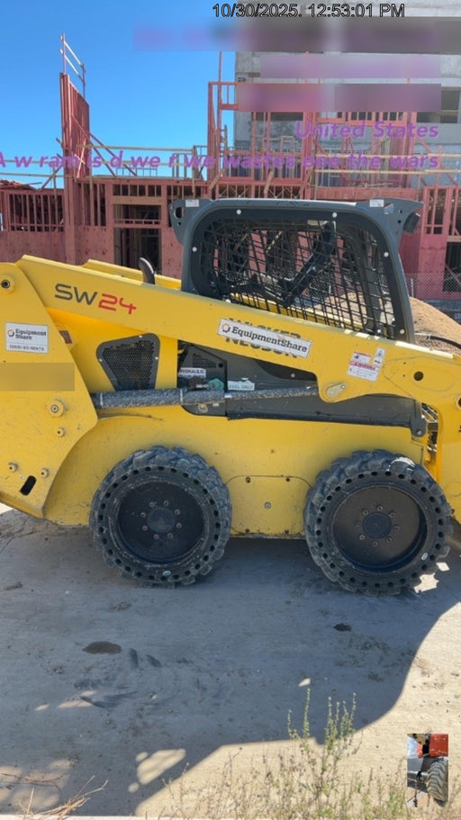 2018 Wacker Neuson SW24 SW24 8k Wheeled Skid Loader, Canopy , ISO , Bucket Leveling, 75" Bucket LP w/ Teeth
