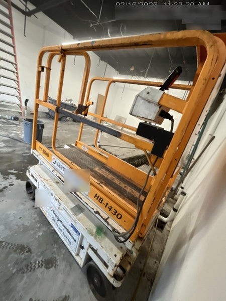 Custom Equipment HB-1430 Hy-Brid Scissor Lift
Platform capacity up to 670 lbs
Working height up to 20 ft
Weighs under 1,700 lbs
Non-marking wheels