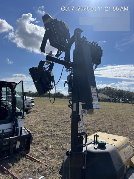 2022 Allmand NLV3GR (4) LED Light Fixture 350W, 23' Vertical Mast, 3kW Prime, Towable, Deep Sea L401, Leveling Jacks, Yanmar T4F 5.8hp