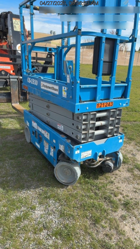 2020 Genie GS-1930 Solid Non Marking Tires, Beacon, Folding rails with half height swing gate, Telematics