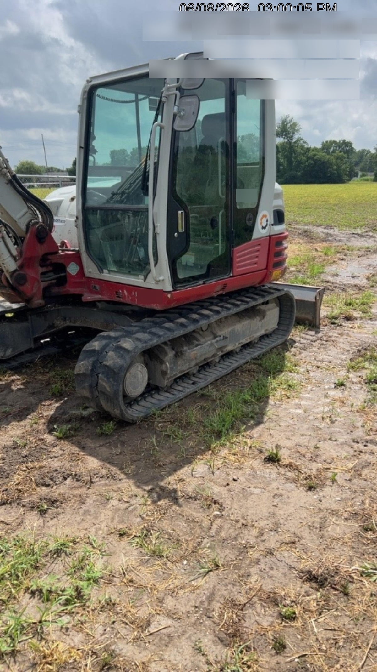 2019 Takeuchi TB290 Cab/Heat/AC Rubber tracks, Dozer blade, Travel alarm, Auxiliary hydraulics w/Manual QC, Hydraulic thumb, 18", 24", and 36" Buckets