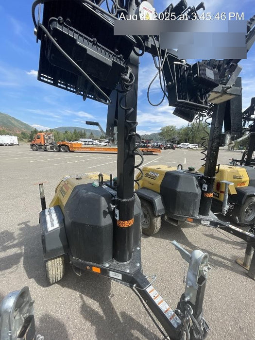 2022 Allmand NLV3GR (4) LED Light Fixture 350W, 23' Vertical Mast, 3kW Prime, Towable, ES Decals, T3