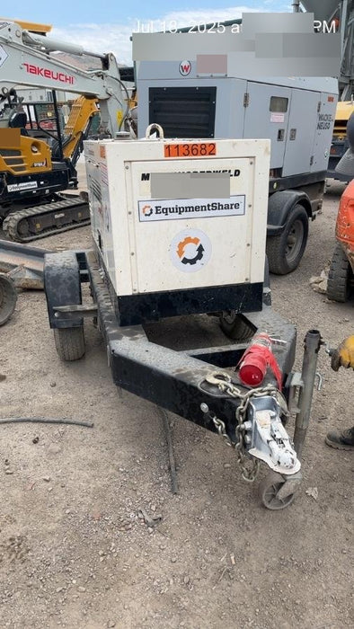 2020 Multiquip DLW400ESA4 400 amp Welder, 14kW, 120/240V, T4F Kubota, Trailer