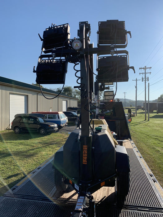 2021 Allmand NLV3GR (4) LED Light Fixture 350W, 23' Vertical Mast, 3kW Prime, Towable, Deep Sea L401, Leveling Jacks, Yanmar T4F 5.8hp