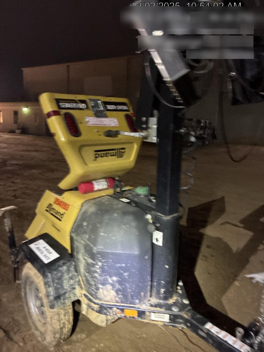 2022 Allmand NLV3GR (4) LED Light Fixture 350W, 23' Vertical Mast, 3kW Prime, Towable, ES Decals, T3