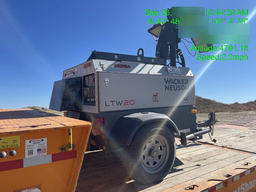 2022 Wacker Neuson LTW20Z1 Isuzu Dsl. Engine, 23' Mast, (4) 300W LED Lights, CWK, Programmable Dawn to Dusk, 360 Deg. Rotation, 57 Gal. Tank, Trailer Mounted