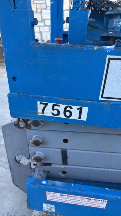 2017 Genie GS-1930 Genie GS-1930 Lift w/Fixed Rail and Chain Entry