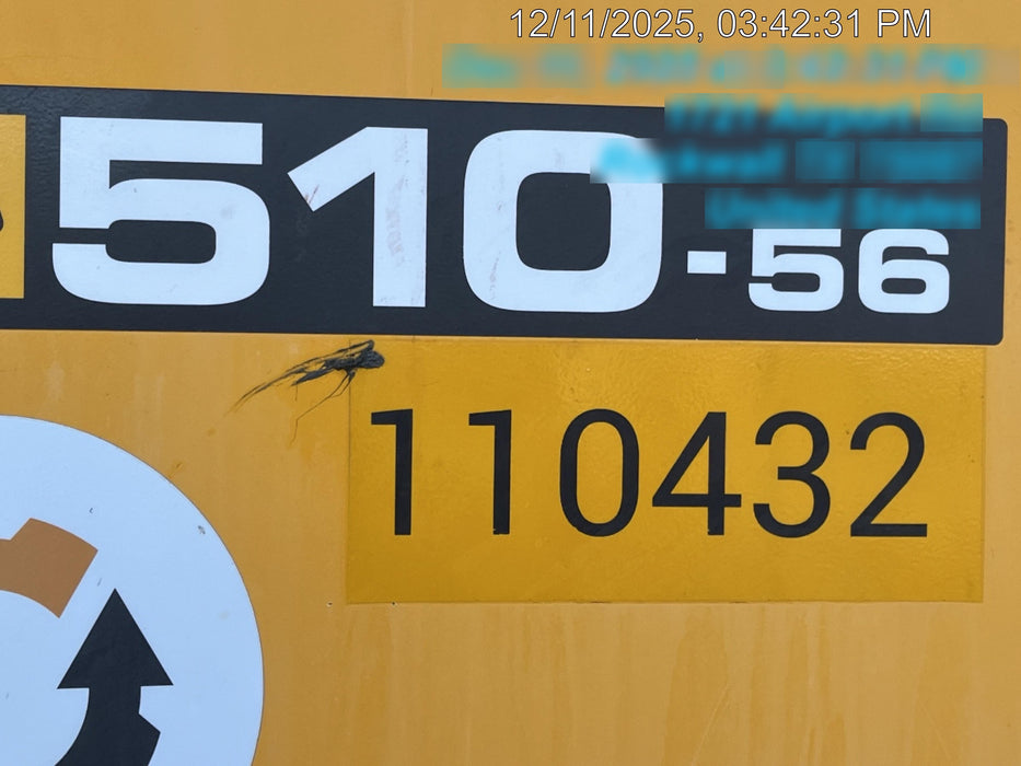 2020 JCB 510-56 Canopy, Solid Tires, Work Lights, Beacon, Aux Hydraulics, Back up Alarm, Lifting Eye, ES Decals