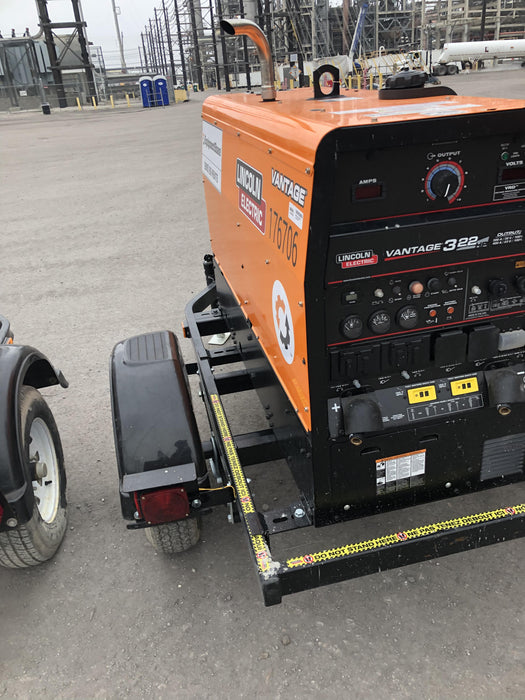 2021 Lincoln Electric Vantage 322 Vantage 322 Ready Pak 3 w/ Decals, ORANGE (includes trailer, cable rack, fender light kit) NO Telematics