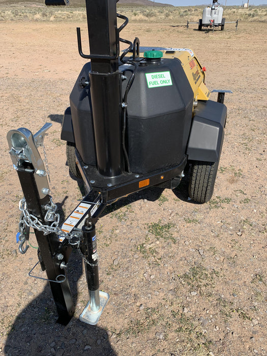 2022 Allmand NLV3GR (4) LED Light Fixture 350W, 23' Vertical Mast, 3kW Prime, Towable, ES Decals, T3