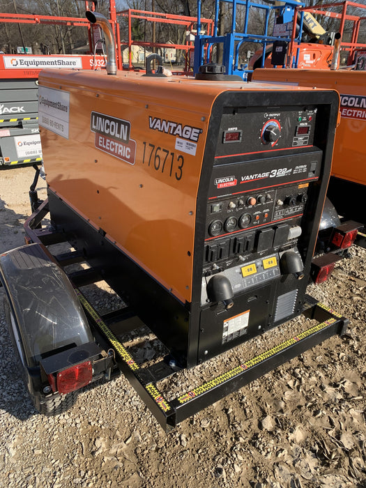 2021 Lincoln Electric Vantage 322 Vantage 322 Ready Pak 3 w/ Decals, ORANGE (includes trailer, cable rack, fender light kit) NO Telematics