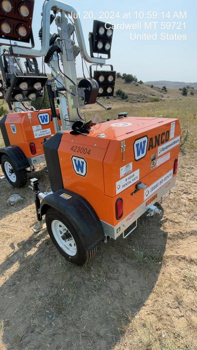 2024 Wanco WLTT-4MM4K Diesel, Deep Sea Controller, Shore Power Plug, Auto Start, (4) 350W LED Floodlights, 4kW Generator, 60 Gal Fuel Tank, 2" Ball, T3