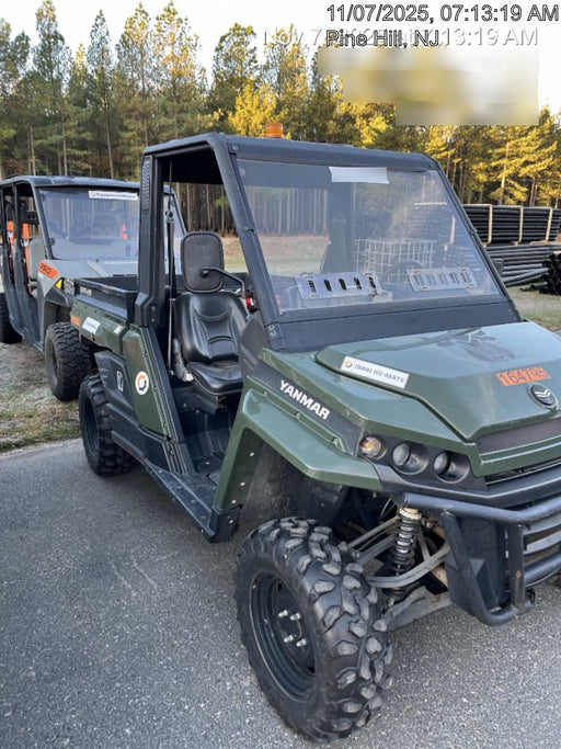 2021 Yanmar YU1000 Canopy, Steel Wheel, Poly WindShield, Beacon, Backup Alarm