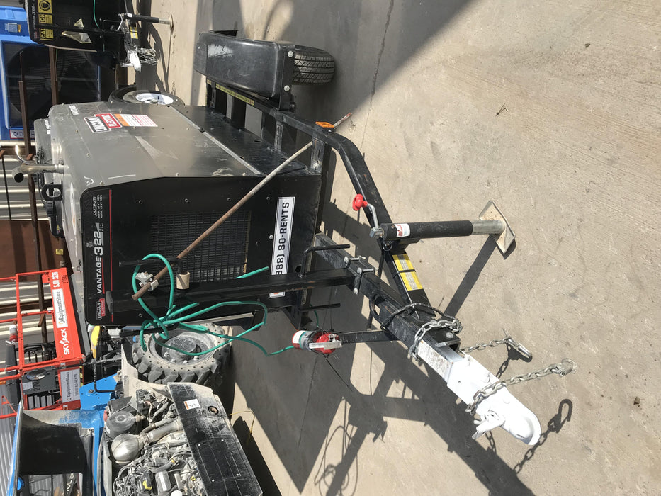 2019 Lincoln Electric Vantage 322 Ready-Pak 3, Two Wheel Trailer, Fender and Light Kit, Cable Rack