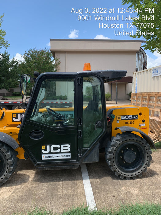 2020 JCB 505-20TC Cab/Heat/Air, Solid Tires, Work Lights, Beacon, Aux Hydraulics, Back up Alarm, ES Decals