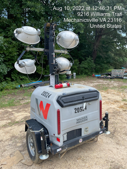 2018 Wacker Neuson LTV6L-MH Wacker Neuson LTV6L Mobile Light Tower w/Fuel Level Sensor Installed