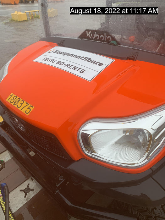 2021 Kubota RTV-X1140W-H Plastic Canopy, Windshield Acrylic Clear, LED Strobe Light, Wire Harness Kit, Back up Alarm