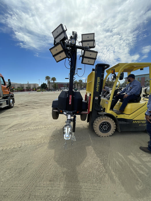 2022 Allmand NLV3GR (4) LED Light Fixture 350W, 23' Vertical Mast, 3kW Prime, Towable, ES Decals, T3