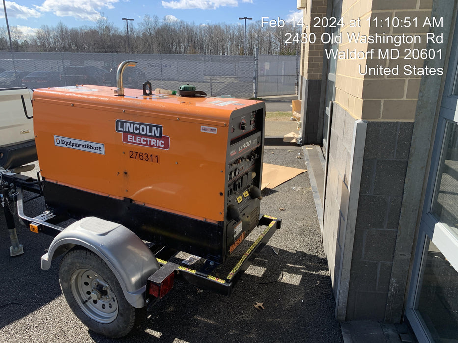 2022 Lincoln Electric LE400 Kubota V1505, Trlr, Cable Rack, Light Kit, ES Decals, T3