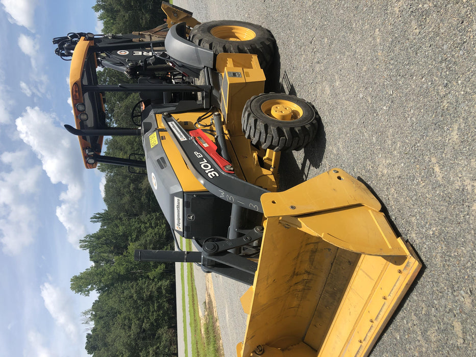 2019 John Deere 310LEP - Extendable Stick 4WD, Canopy, Extendable dipper, ISO Controls, 2 way Auxiliary Hydraulics, 4 in 1 Loader bucket w/ hook, Beacon w/ Buckets: 12”, 18”, and 24
