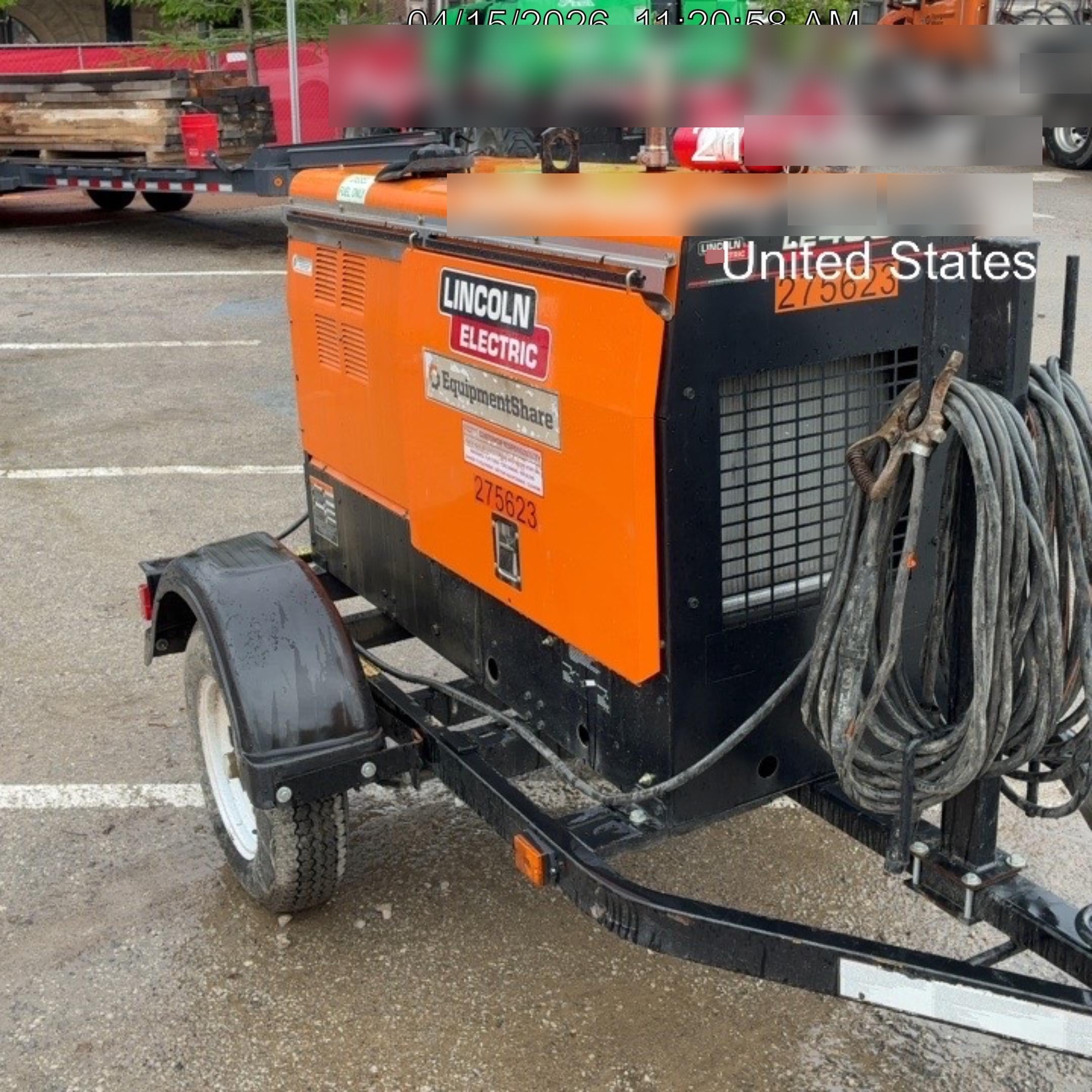 2022 Lincoln Electric LE400 Kubota V1505, Trlr, Cable Rack, Light Kit, ES Decals, T3