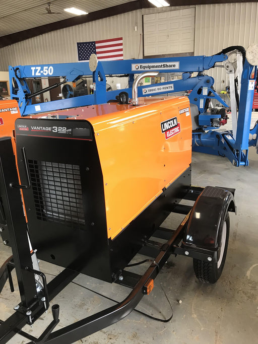 2021 Lincoln Electric Vantage 322 Vantage 322 Ready Pak 3 w/ Decals, ORANGE (includes trailer, cable rack, fender light kit) NO Telematics