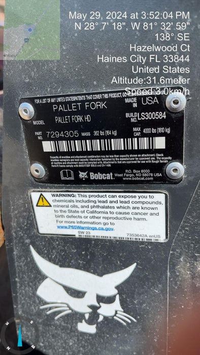 2024 BOBCAT 48" Pallet Forks - Bobcat