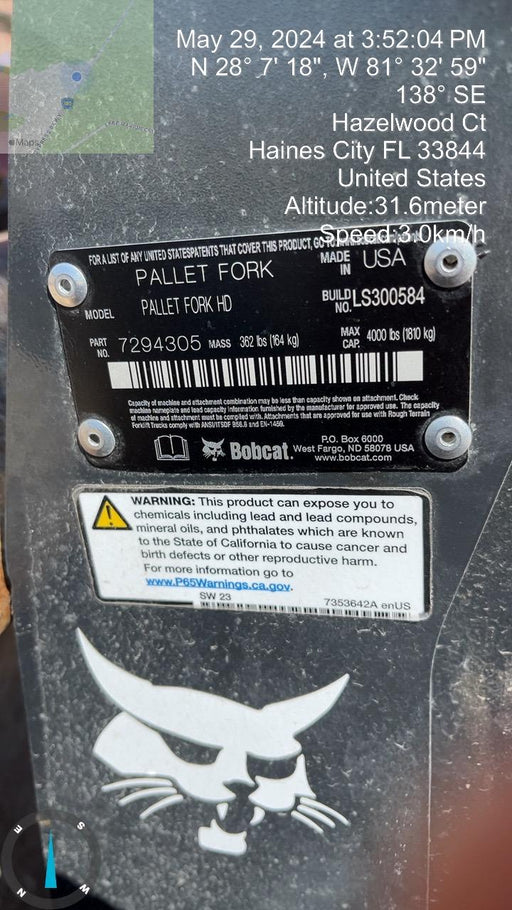 2024 BOBCAT 48" Pallet Forks - Bobcat