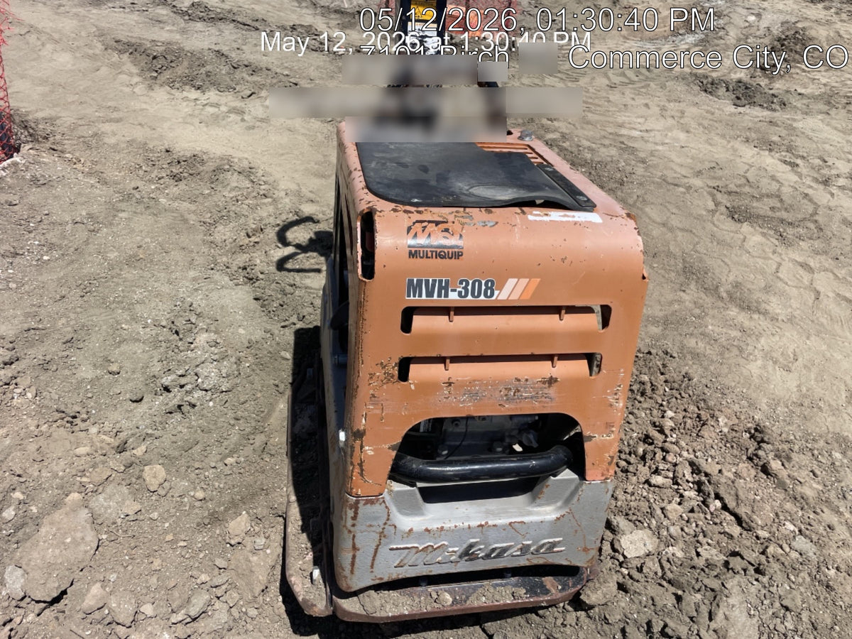 2023 Multiquip MV308GH Honda GX270, 18" Plate, Tachometer