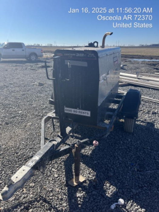 2019 Lincoln Electric Vantage 322 Ready-Pak 3, Two Wheel Trailer, Fender and Light Kit, Cable Rack