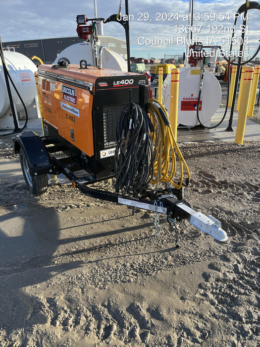 2022 Lincoln Electric LE400 Kubota V1505, Trlr, Cable Rack, Light Kit, ES Decals, T3