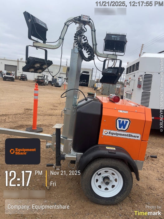 2024 Wanco WLTT-4MM4K Diesel, Deep Sea Controller, Shore Power Plug, Auto Start, (4) 350W LED Floodlights, 4kW Generator, 60 Gal Fuel Tank, 2" Ball, T3