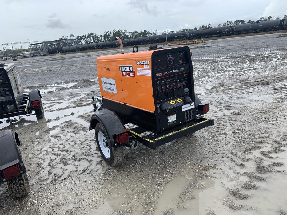 2021 Lincoln Electric Vantage 322 Vantage 322 Ready Pak 3 w/ Decals, ORANGE (includes trailer, cable rack, fender light kit) NO Telematics