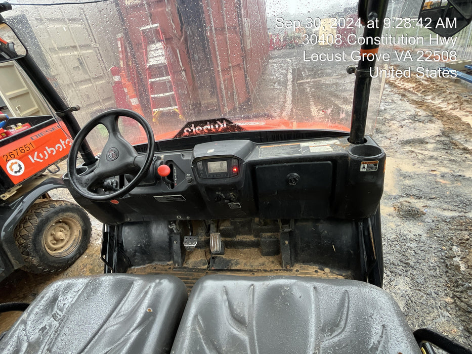 2021 Kubota RTV-X1140W-H Plastic Canopy, Windshield Acrylic Clear, LED Strobe Light, Wire Harness Kit, Back up Alarm