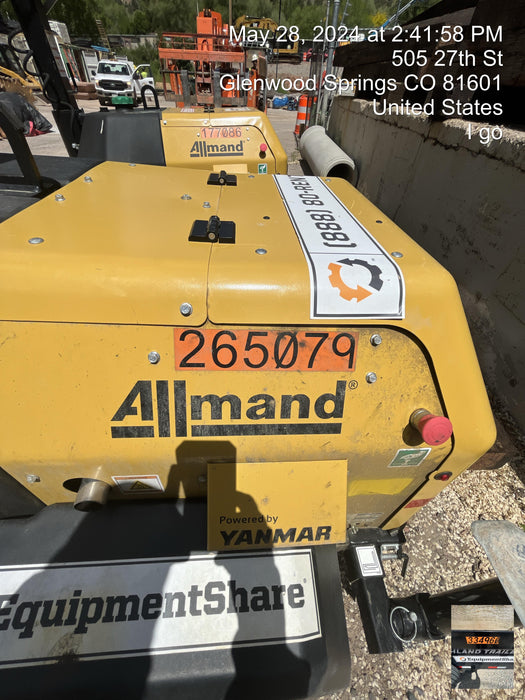 2022 Allmand NLV3GR (4) LED Light Fixture 350W, 23' Vertical Mast, 3kW Prime, Towable, ES Decals, T3