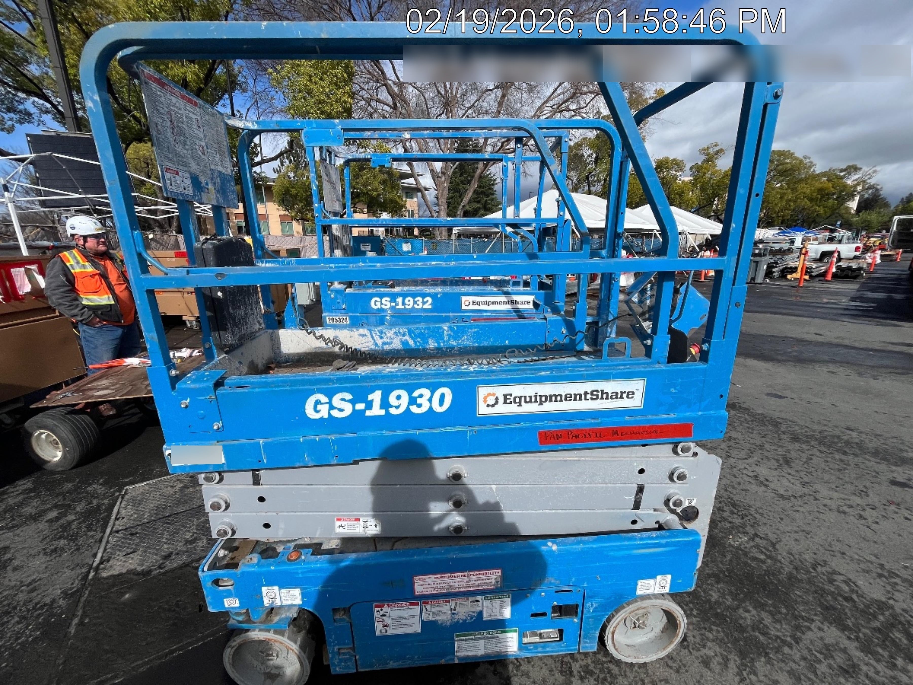 2020 Genie GS-1930 Fixed rails with chain entry gate - Pre A92.20, 800W Inverter