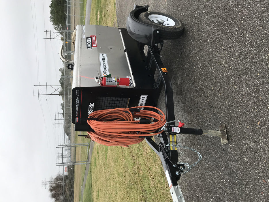 2019 Lincoln Electric Vantage 322 Welder Ready-Pak 3, Two wheel trailer, Fender and Light kit, Cable Rack