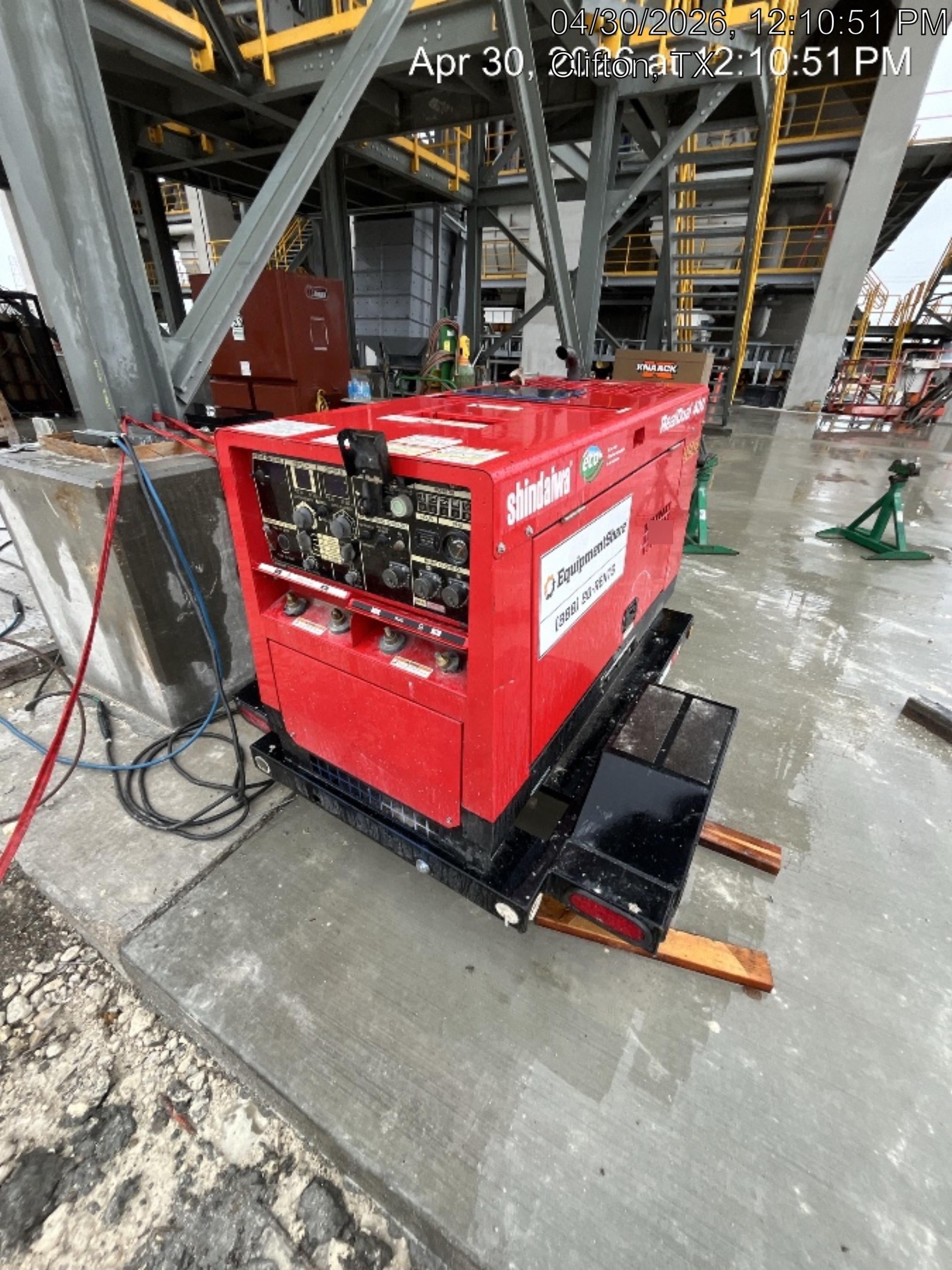 2022 Shindaiwa DGW400MDL Kubota D902 Engine, 23 HP, Dual Op Welder, Wire, Arc, Droop Stick, Tig, and CC Stick Functionality, Simulphase, 3 Phase and 1 Phase Gen Output, Single Axle NB Trlr, Slr Trckl Chrg 12V 12W, Fire Ext