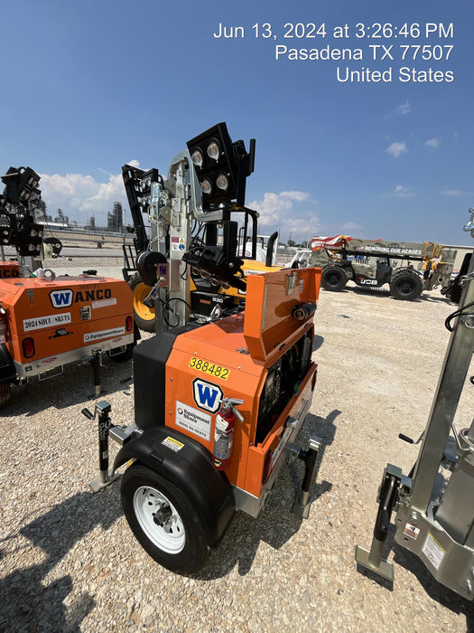 2024 Wanco WLTT-4MM4K Diesel, Deep Sea Controller, Shore Power Plug, Auto Start, (4) 350W LED Floodlights, 4kW Generator, 60 Gal Fuel Tank, 2" Ball, T3