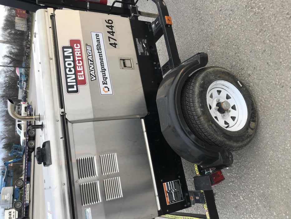 2019 Lincoln Electric Vantage 322 Ready-Pak 3, Two Wheel Trailer, Fender and Light Kit, Cable Rack