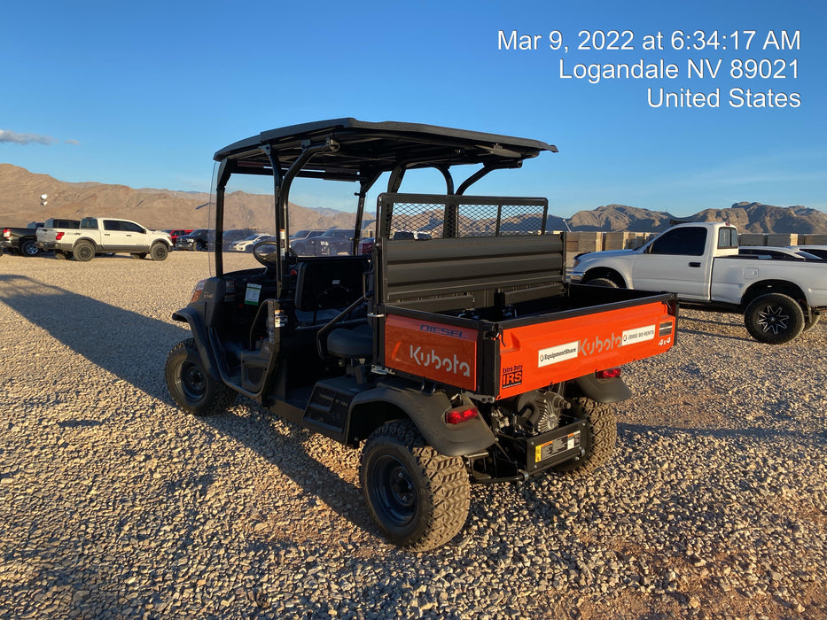 2022 Kubota RTV-X1140W-H Plastic Canopy, Windshield Acrylic Clear, LED Strobe Light, Wire Harness Kit, Back up Alarm