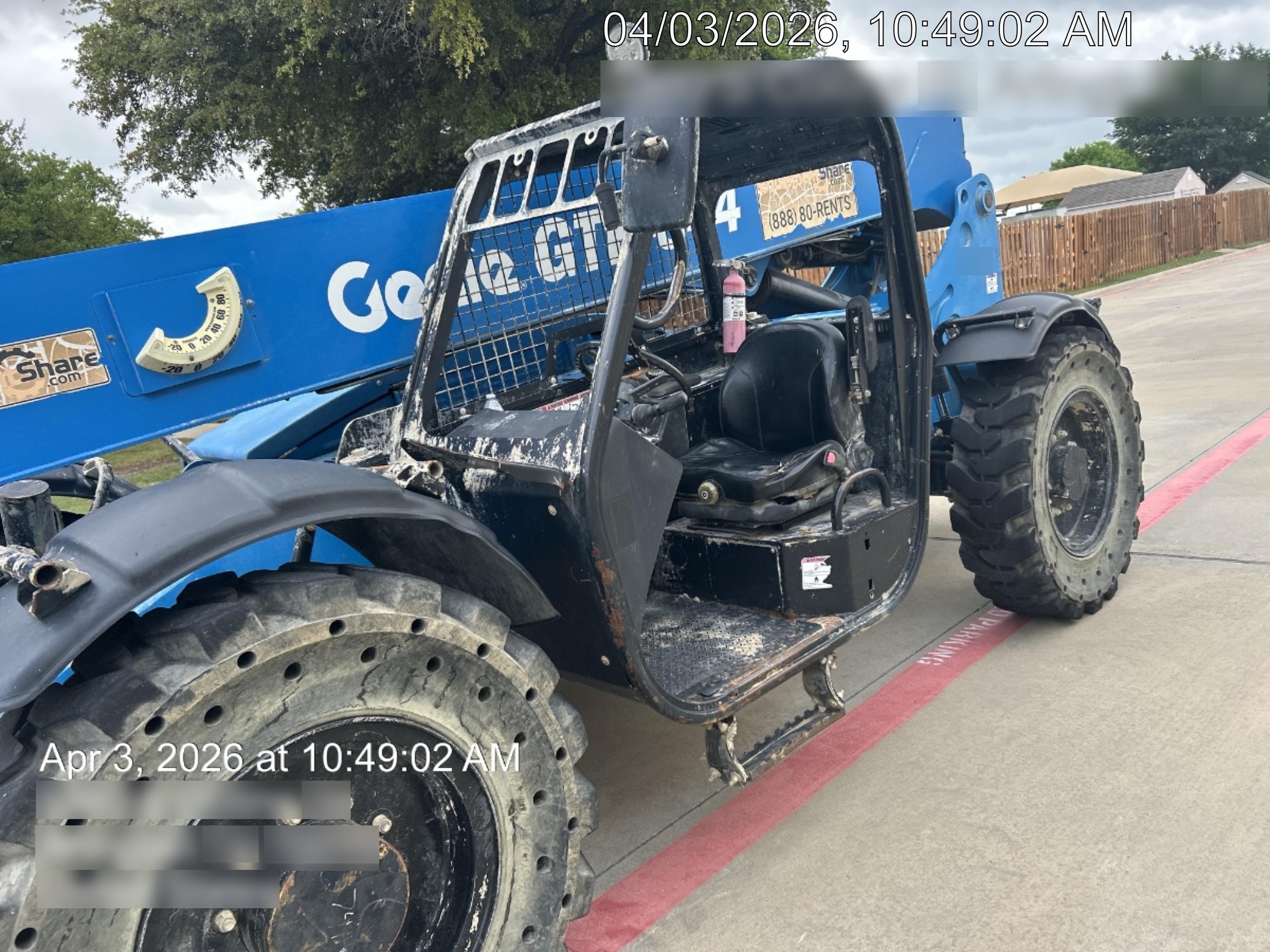 2017 Genie GTH-844 Genie GTH844 Telehandler, 60" Carriage, Solid Tires